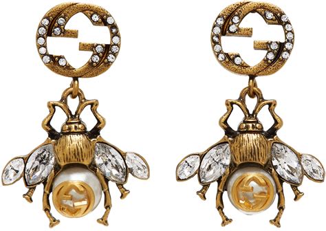 bee ring gucci|gucci bee earrings for women.